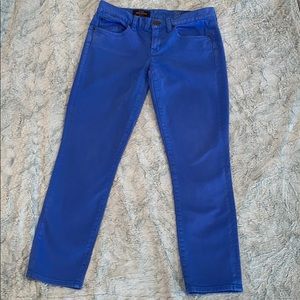 Royal Blue J. Crew Toothpick Ankle Jeans